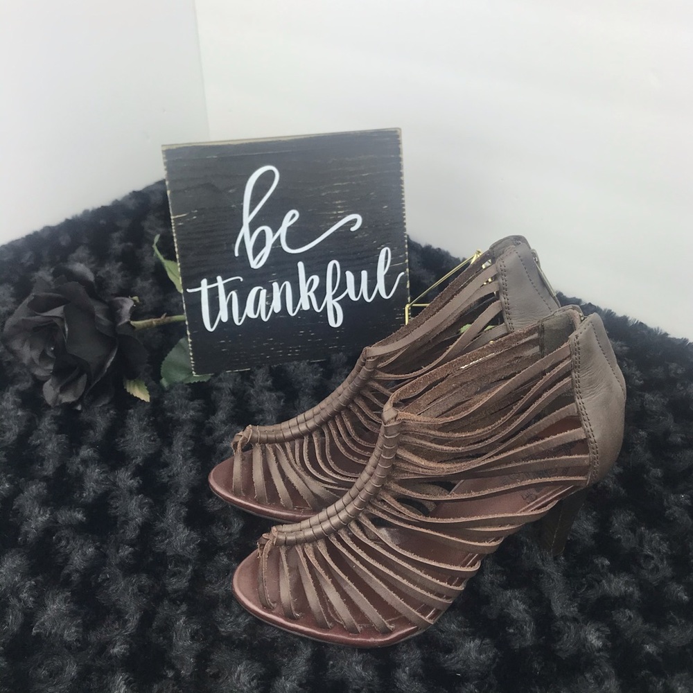 Crown Vintage Strappy Leather Heels